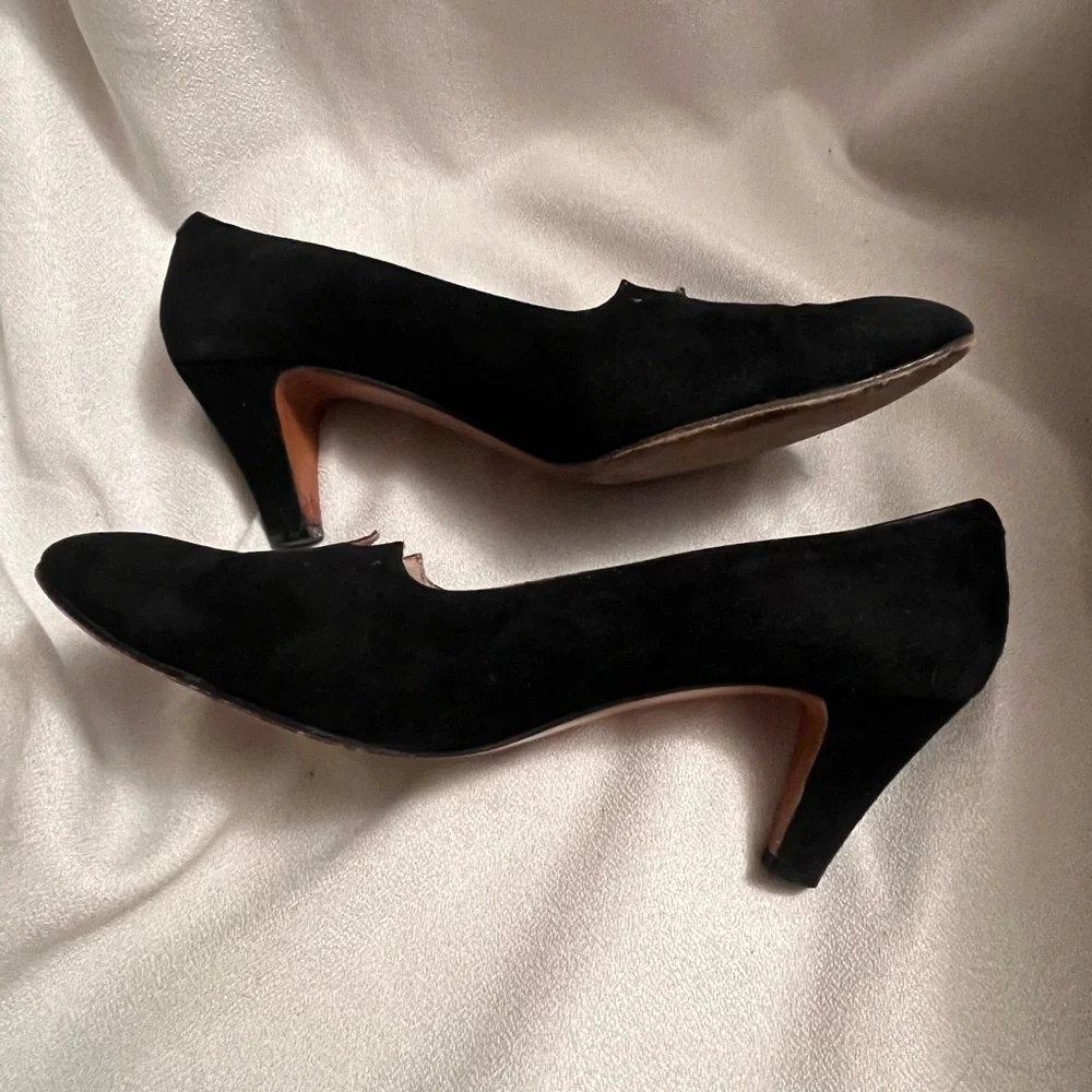 Amalfi Black Suede Heels - Picture 6 of 9